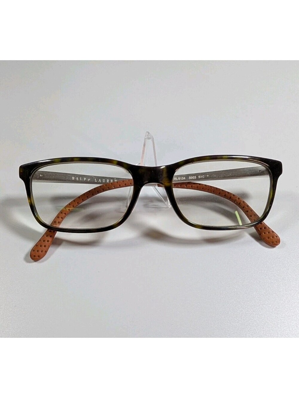 Ralph Lauren Mens 53mm Brown Havana RL6134 5003 Rectangular Eyeglasses Frames Rx
